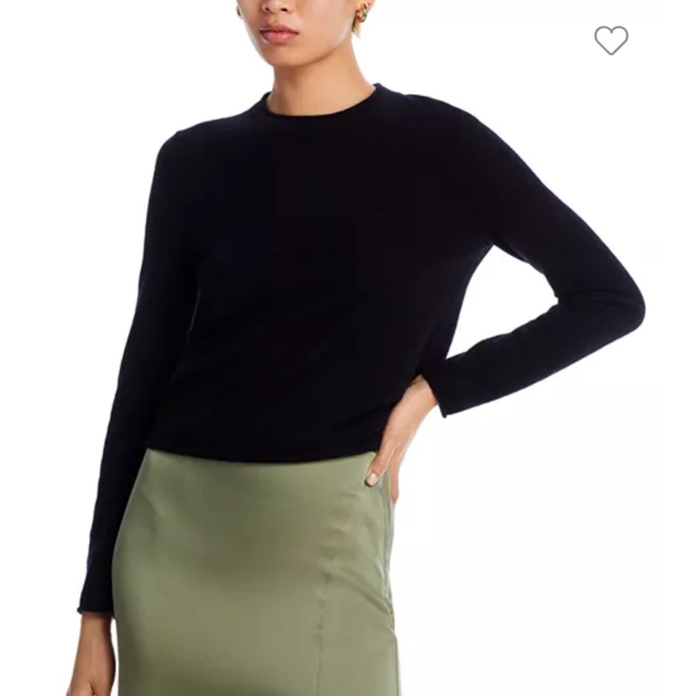 Aqua Cashmere Sweater Black Small